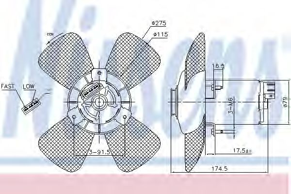 Imagine Ventilator, radiator NISSENS 85801