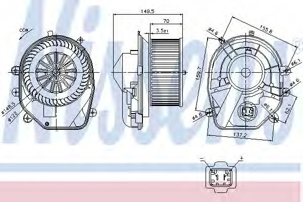 Imagine Ventilator, habitaclu NISSENS 87030