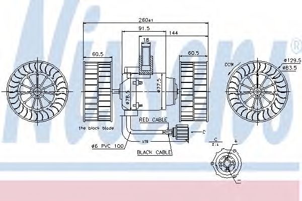 Ventilator, habitaclu NISSENS 87037