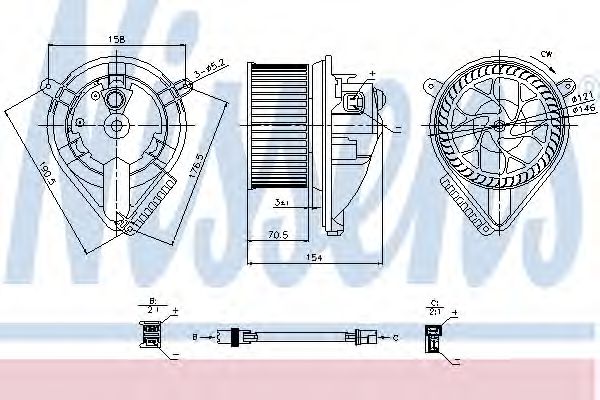 Imagine Ventilator, habitaclu NISSENS 87052