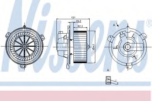 Imagine Ventilator, habitaclu NISSENS 87056