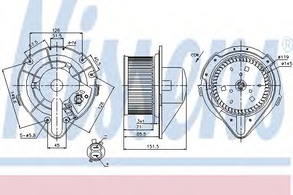 Imagine Ventilator, habitaclu NISSENS 87066