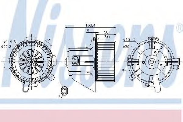 Imagine Ventilator, habitaclu NISSENS 87090