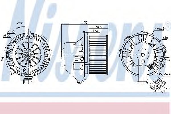 Imagine Ventilator, habitaclu NISSENS 87106