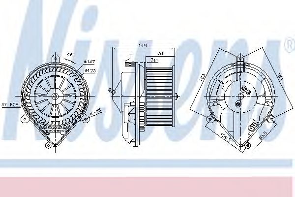 Imagine Ventilator, habitaclu NISSENS 87175