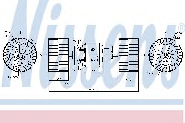 Imagine Ventilator, habitaclu NISSENS 87189