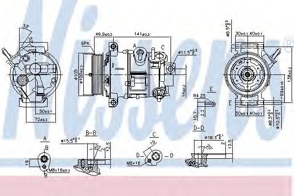 Imagine Compresor, climatizare NISSENS 890030