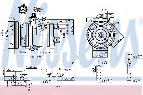 Imagine Compresor, climatizare NISSENS 890162