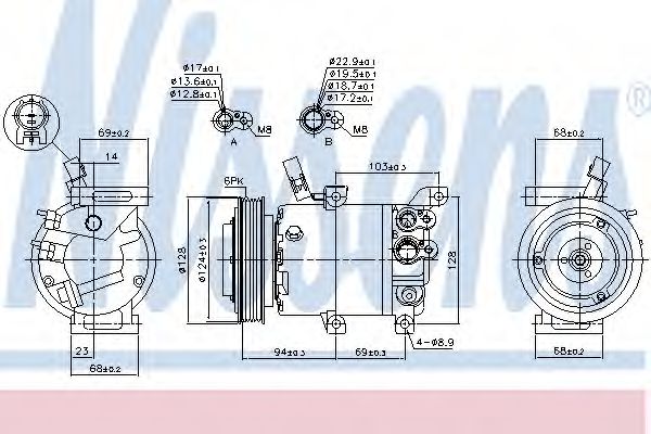 Imagine Compresor, climatizare NISSENS 890176