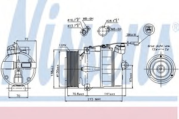 Imagine Compresor, climatizare NISSENS 89028