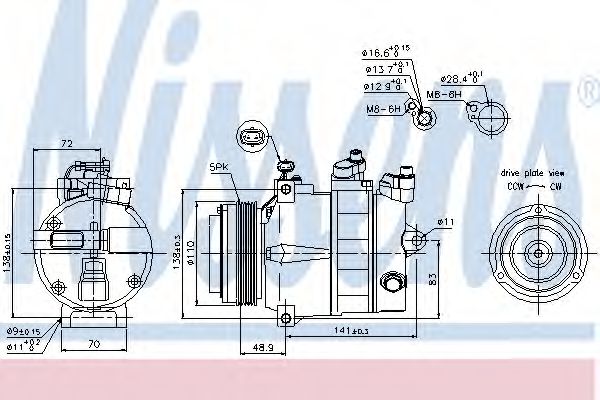 Imagine Compresor, climatizare NISSENS 89031