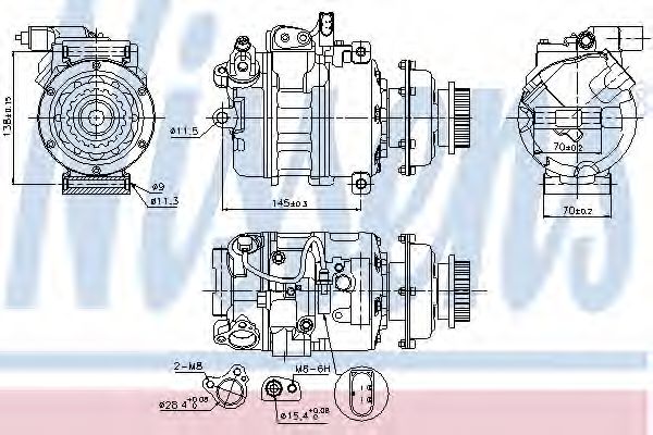 Imagine Compresor, climatizare NISSENS 89036