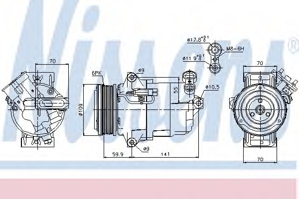 Imagine Compresor, climatizare NISSENS 89041