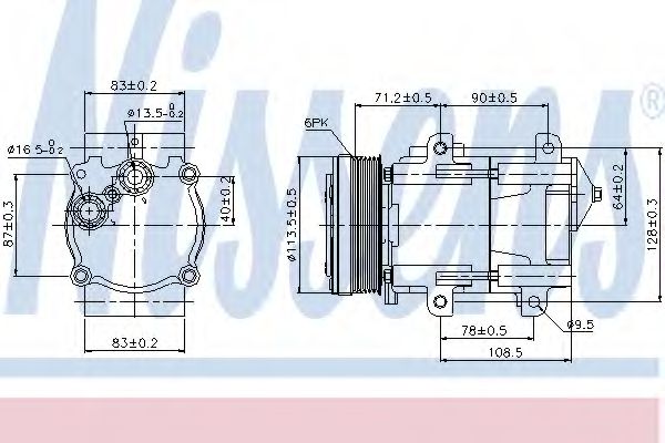 Imagine Compresor, climatizare NISSENS 89046