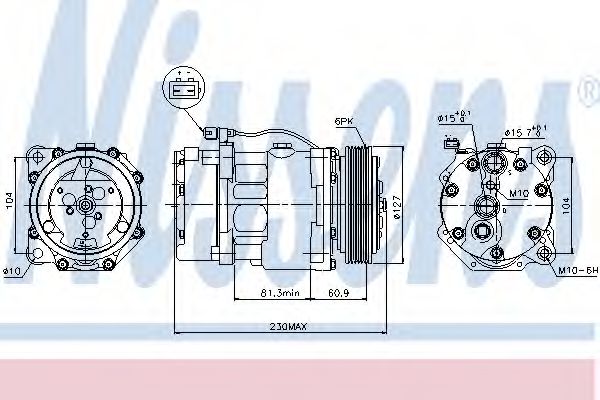 Imagine Compresor, climatizare NISSENS 89061