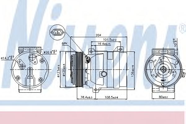 Imagine Compresor, climatizare NISSENS 89063