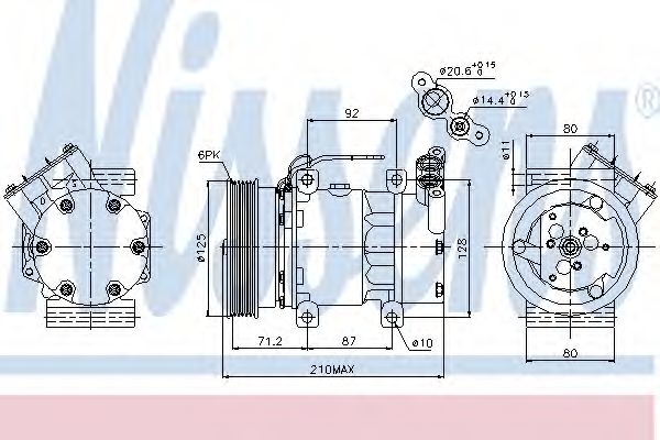 Imagine Compresor, climatizare NISSENS 89064