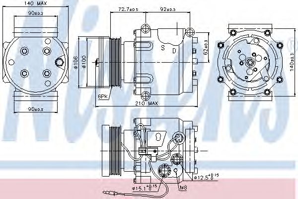 Imagine Compresor, climatizare NISSENS 89066