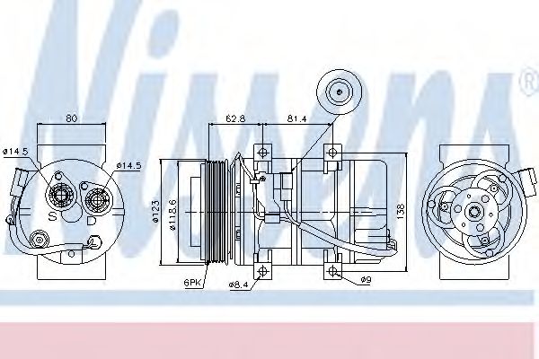 Imagine Compresor, climatizare NISSENS 89069