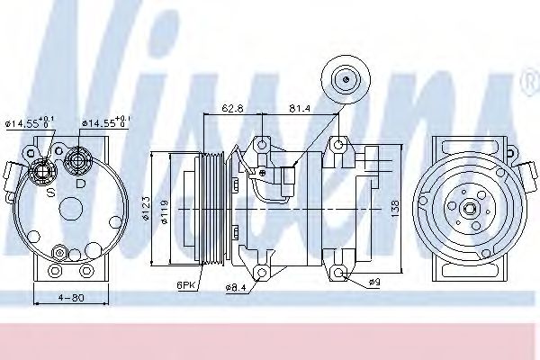 Imagine Compresor, climatizare NISSENS 89070