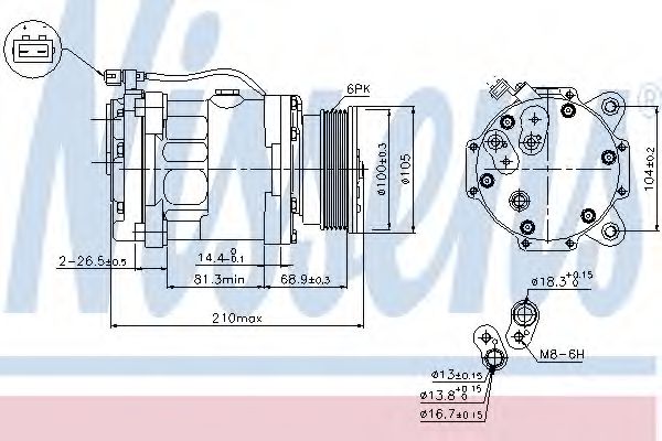 Imagine Compresor, climatizare NISSENS 89088