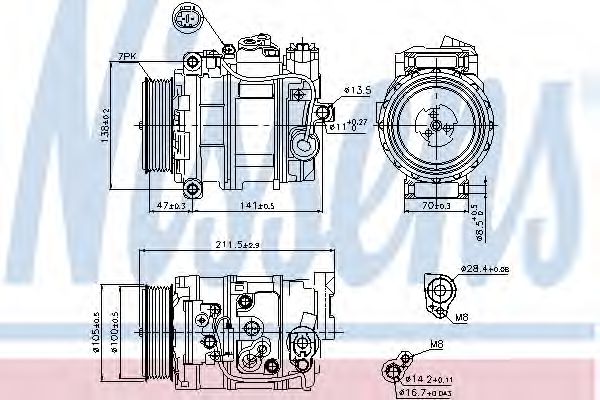 Imagine Compresor, climatizare NISSENS 89090