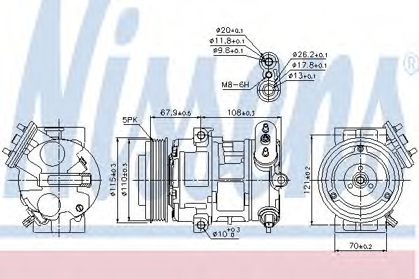 Imagine Compresor, climatizare NISSENS 89100