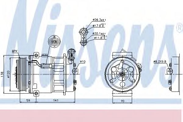 Imagine Compresor, climatizare NISSENS 89124