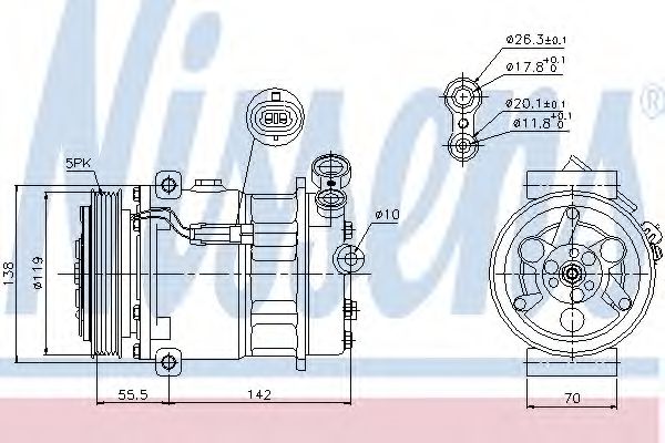 Imagine Compresor, climatizare NISSENS 89157