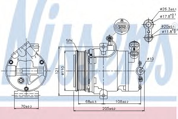 Imagine Compresor, climatizare NISSENS 89197