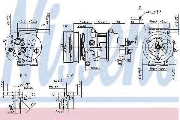 Imagine Compresor, climatizare NISSENS 89201