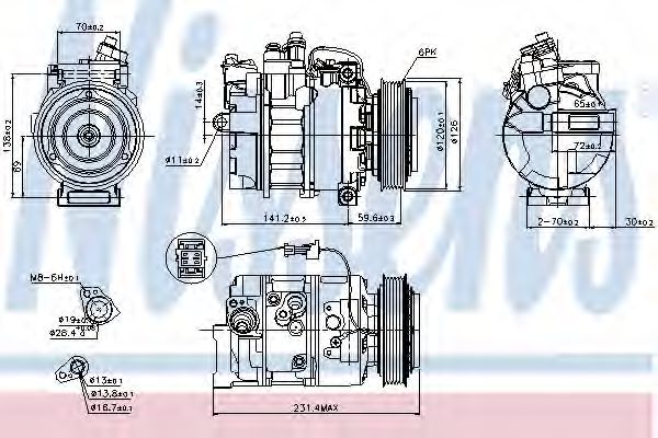 Imagine Compresor, climatizare NISSENS 89208