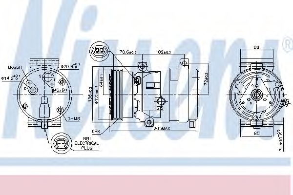 Imagine Compresor, climatizare NISSENS 89218