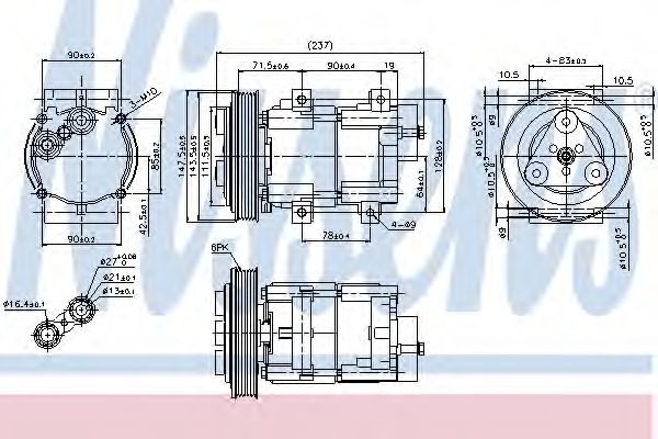 Imagine Compresor, climatizare NISSENS 89251