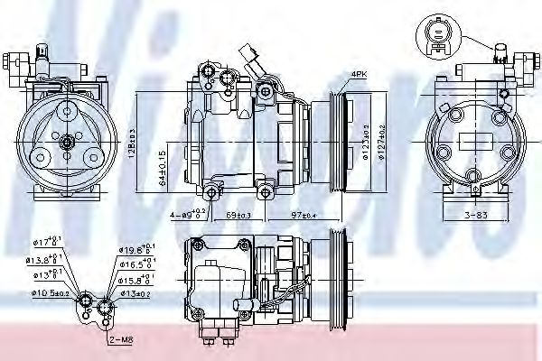 Imagine Compresor, climatizare NISSENS 89253