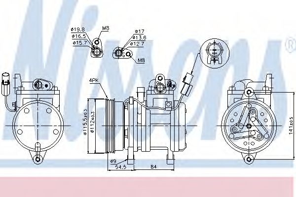 Imagine Compresor, climatizare NISSENS 89255