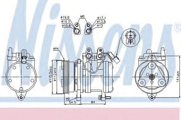 Imagine Compresor, climatizare NISSENS 89263