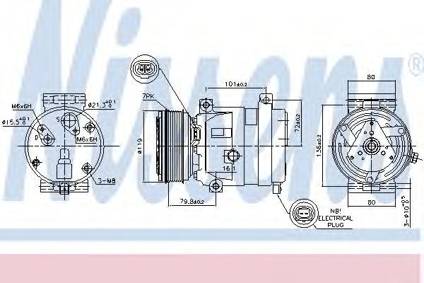 Imagine Compresor, climatizare NISSENS 89267