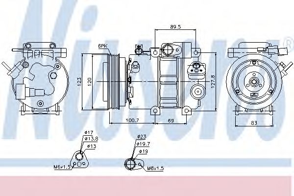 Imagine Compresor, climatizare NISSENS 89278