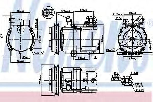 Imagine Compresor, climatizare NISSENS 89283