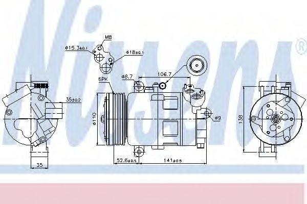 Imagine Compresor, climatizare NISSENS 89307