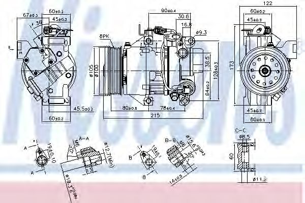 Imagine Compresor, climatizare NISSENS 89443