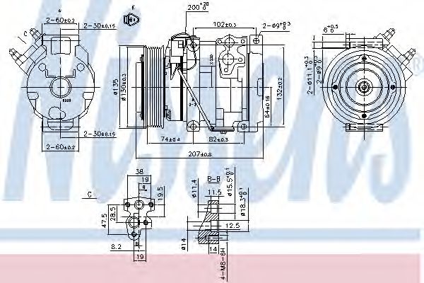 Imagine Compresor, climatizare NISSENS 89558