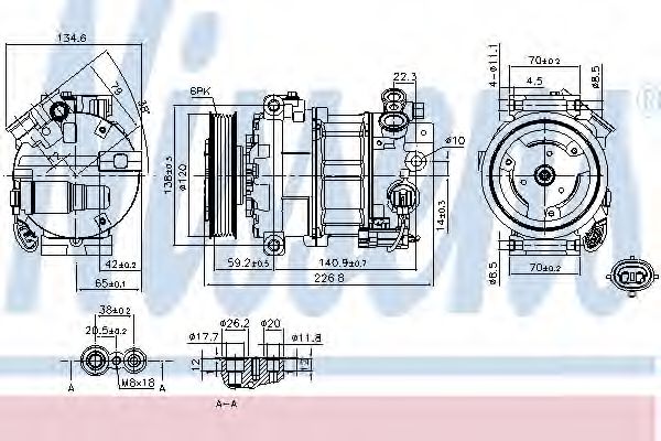 Imagine Compresor, climatizare NISSENS 89584