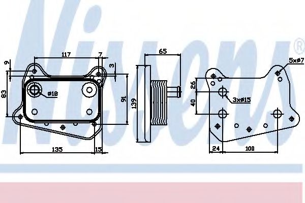 Imagine Radiator ulei, ulei motor NISSENS 90581