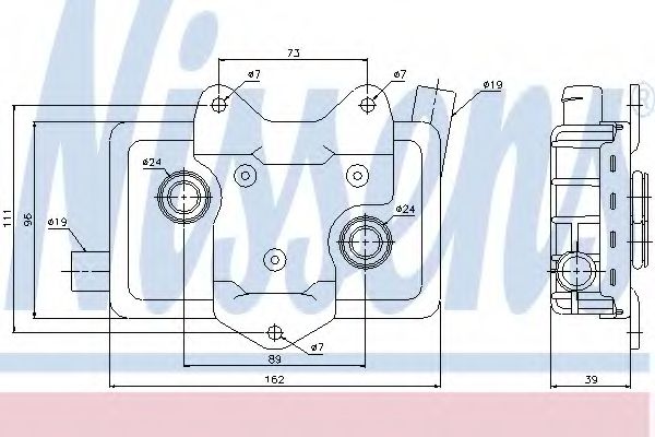 Imagine Radiator ulei, ulei motor NISSENS 90618