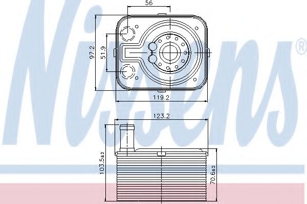 Imagine Radiator ulei, ulei motor NISSENS 90655