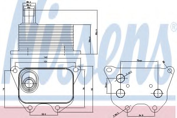 Imagine Radiator ulei, ulei motor NISSENS 90659