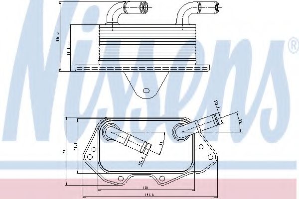 Imagine Radiator ulei, ulei motor NISSENS 90662