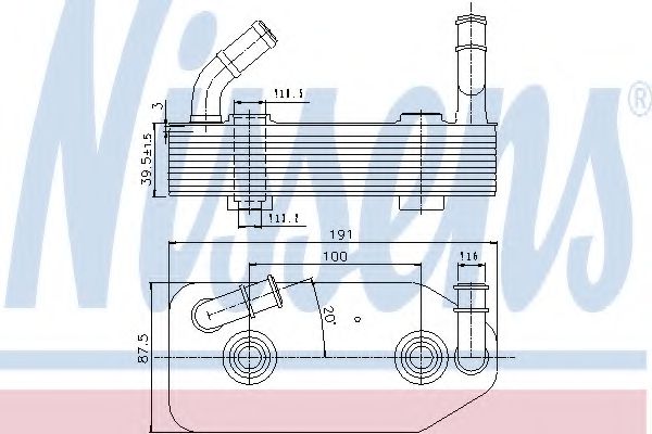 Imagine Radiator racire ulei, cutie de viteze automata NISSENS 90667